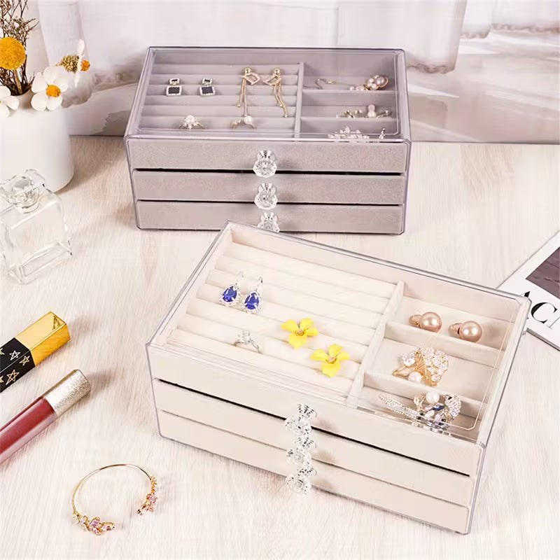 Acrylic 3 Drawer Jewelry Organizer